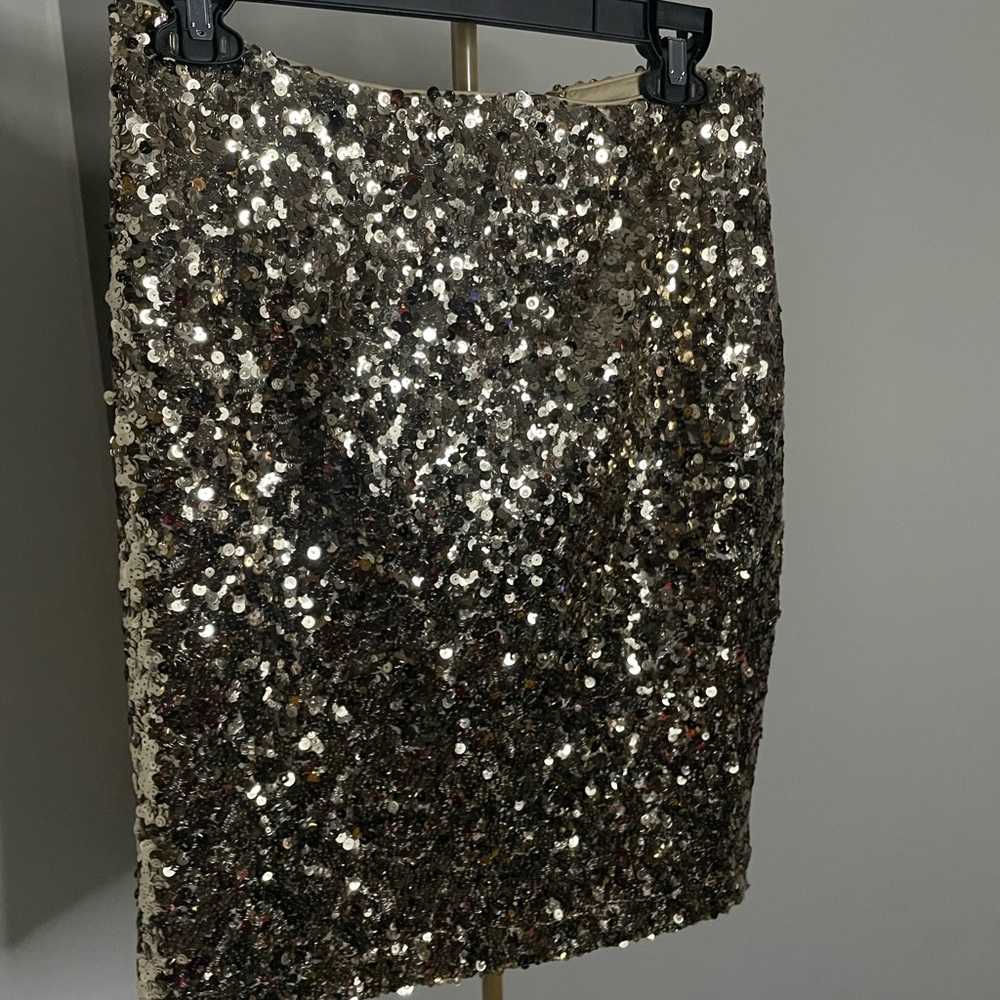 Sparkle gold midi skirt